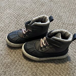 Target Kids Charcoal Grey Fleece-Lined Winter Boots